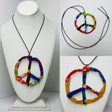 FICKLESTICKS Peace Sign Necklace - BLACK AND WHITE (NOT MULTI)