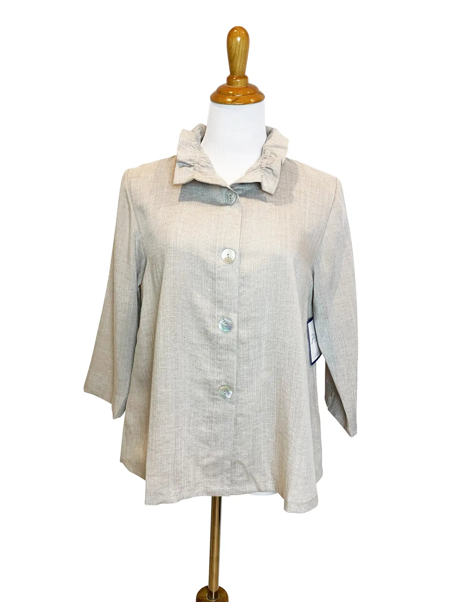 Fridaze AA311 - Flora Linen Jacket w/ Wire Collar