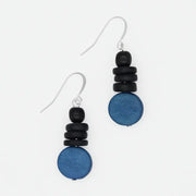 SYLCA Blue and Black Dusk Earrings - SD25E27 - BLUE