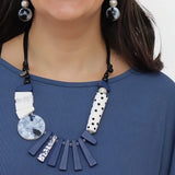 SYLCA Blue and White Eclectic Necklace