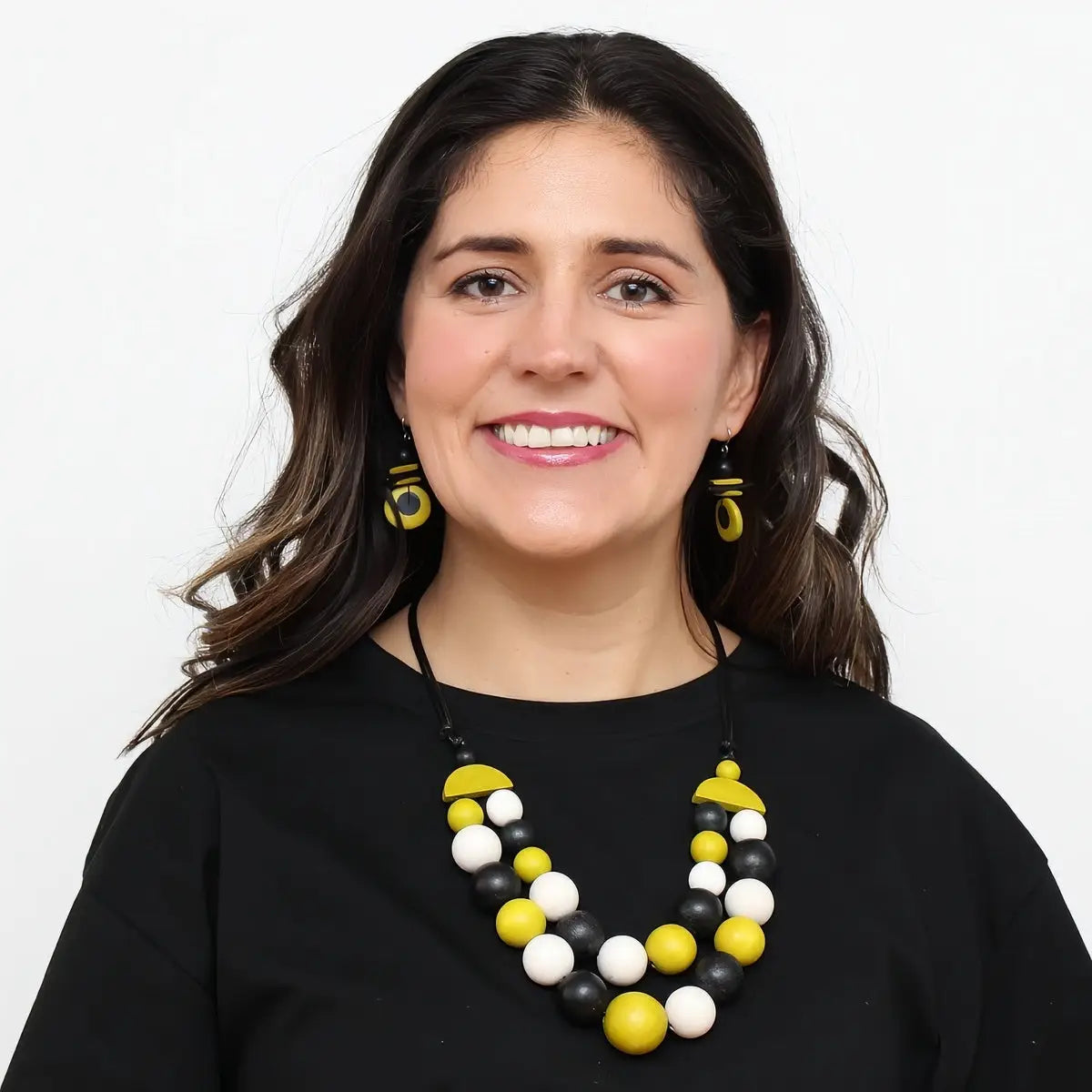 SYLCA Lime Zuri Round Bead Necklace