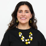 SYLCA Lime Zuri Round Bead Necklace