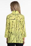 Ali Miles Textured Wire Collar Tunic - A14604BM - LIME