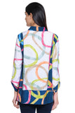 Ali Miles Printed Woven Button Front Tunic - A15301BM - ABSMLT