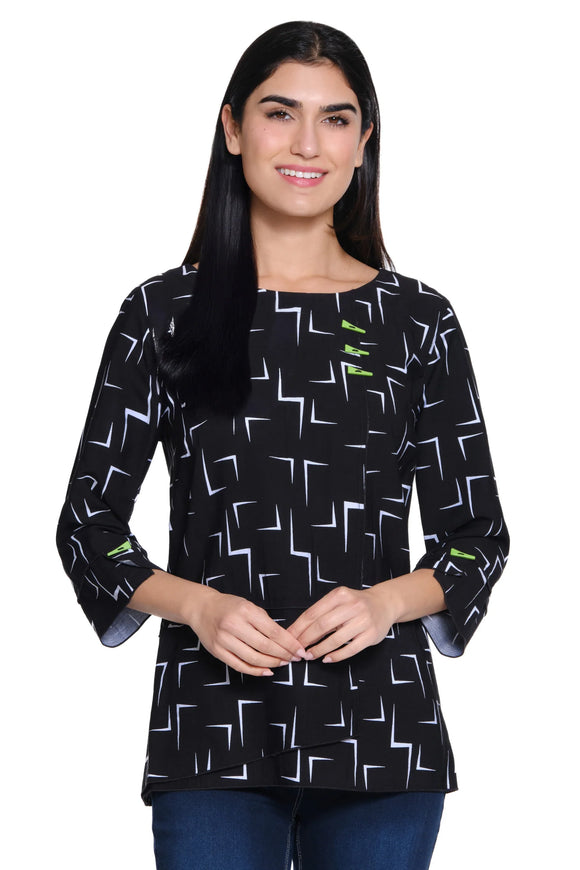 Ali Miles Woven Pop-Over Tunic - A15307TM - TILMLT