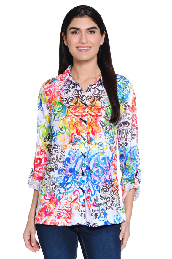 Ali Miles Knit Button Front Tunic - A25409BM - ABSMLT
