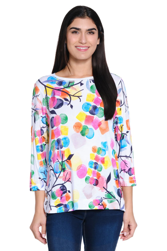 Ali Miles Knit Pop-Over Tunic - A25416TM - MULTI
