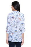 Ali Miles Printed Woven Burnout Button Front Tunic - A25429BM - MULTI