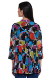 Ali Miles Printed Mesh Open Front Kimono - A55103JM - GEO MULTI