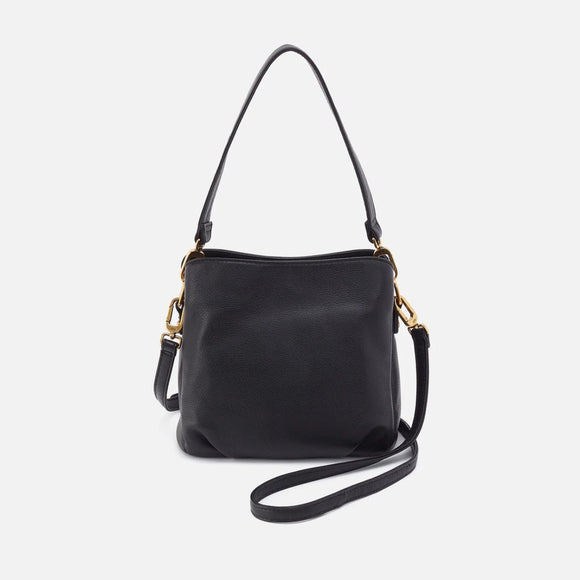 HOBO - Starr Convertible Shoulder Bag - BLACK IN PEBBLED LEATHER