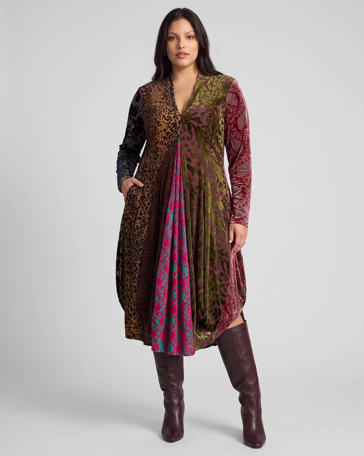 ALEMBIKA Tapestry Cocoon Dress - JEWEL MULTI