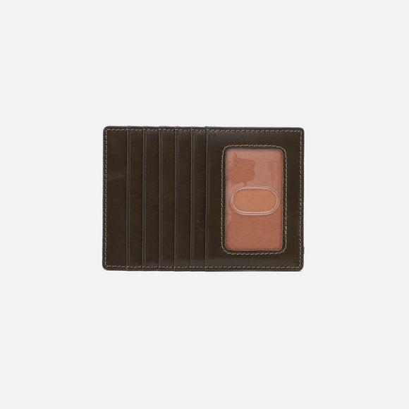HOBO - Euro Slide Card Case - DEEP MOSS IN POLISHED LEATHER