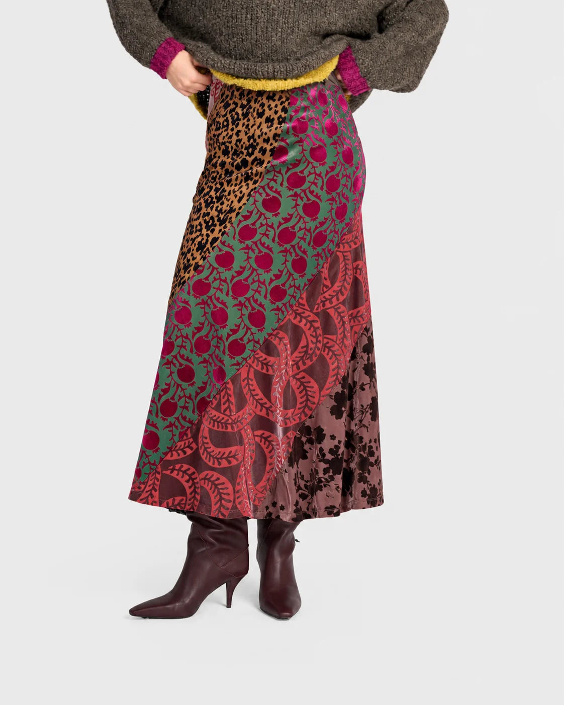 ALEMBIKA Reliquary Slim Skirt - JEWEL MULTI