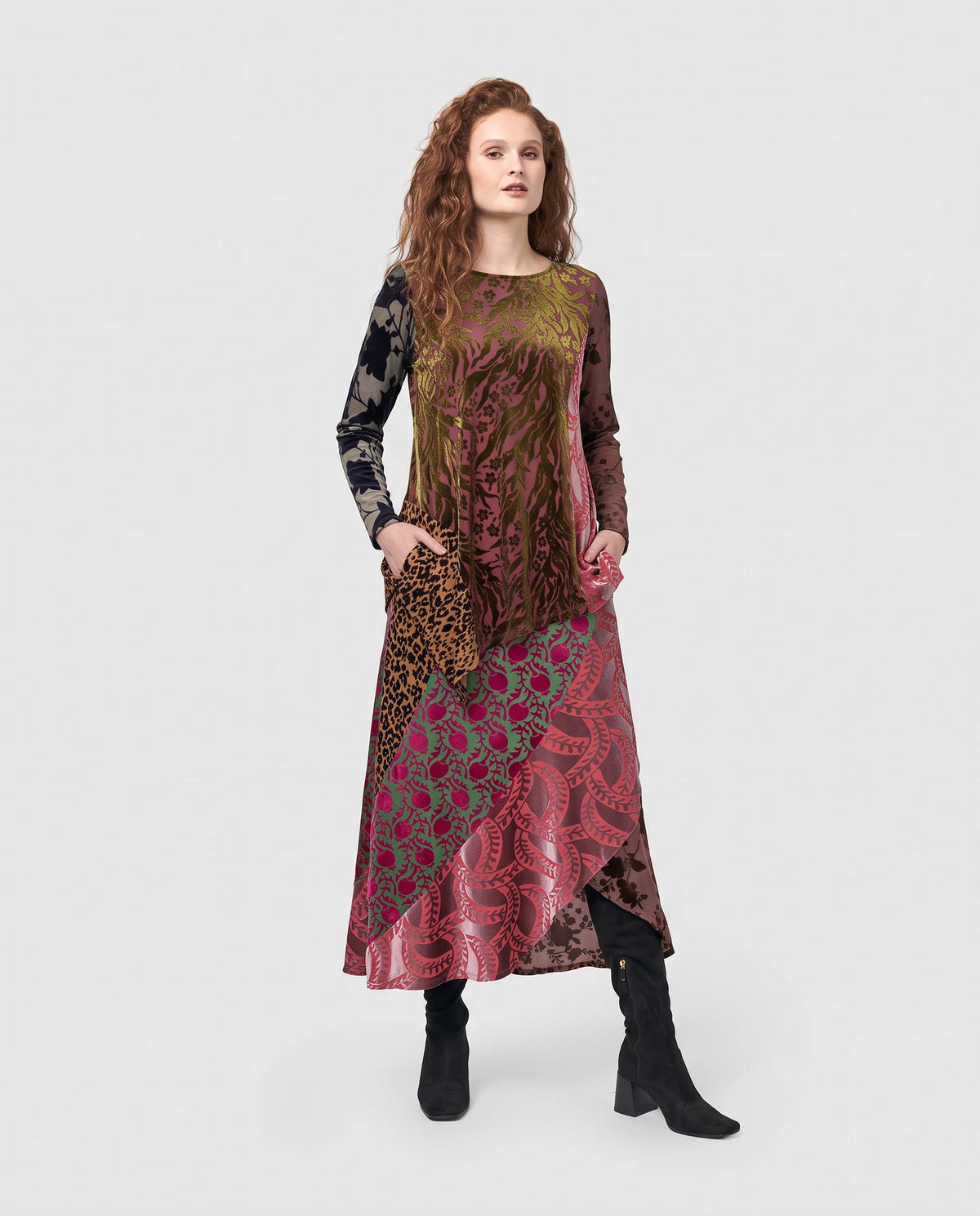 ALEMBIKA Reliquary Slim Skirt - JEWEL MULTI