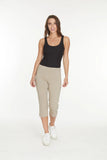 Slimsation Stretch Capri With Pockets & Tummy Control (M2603)- STONE