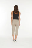 Slimsation Stretch Capri With Pockets & Tummy Control (M2603)- STONE