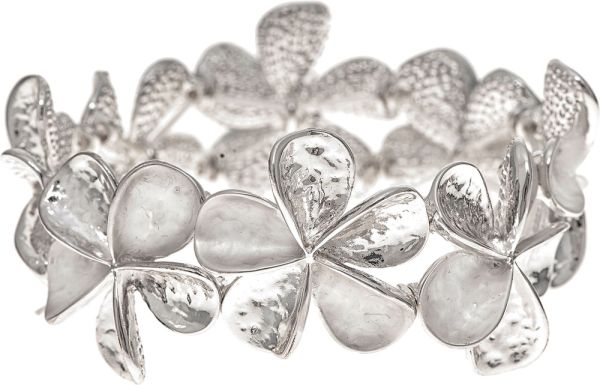 RAIN Silver Pinwheel Flower Bracelet
