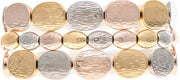 RAIN Multimetal Textured Ovals Three Piece Bracelet Set