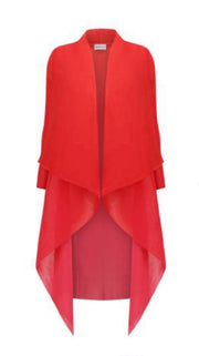 Alquema Short Collare Coat - RED TO ROSE