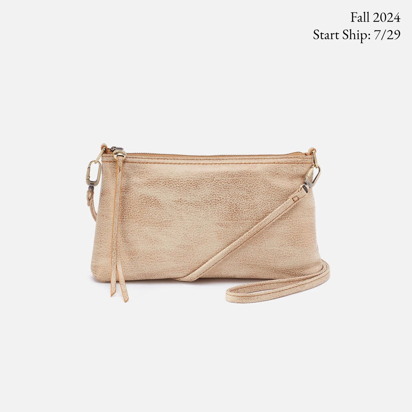 HOBO Darcy Small Crossbody GOLD LEAF IN METALLIC LEATHER The Total Look