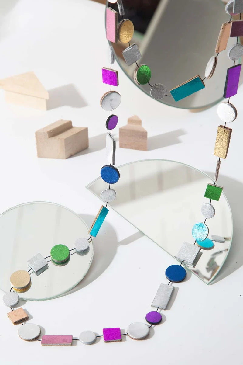 ISKIN SISTERS Bauhaus Long Necklace - BH30SLRB-JN - RAINBOW
