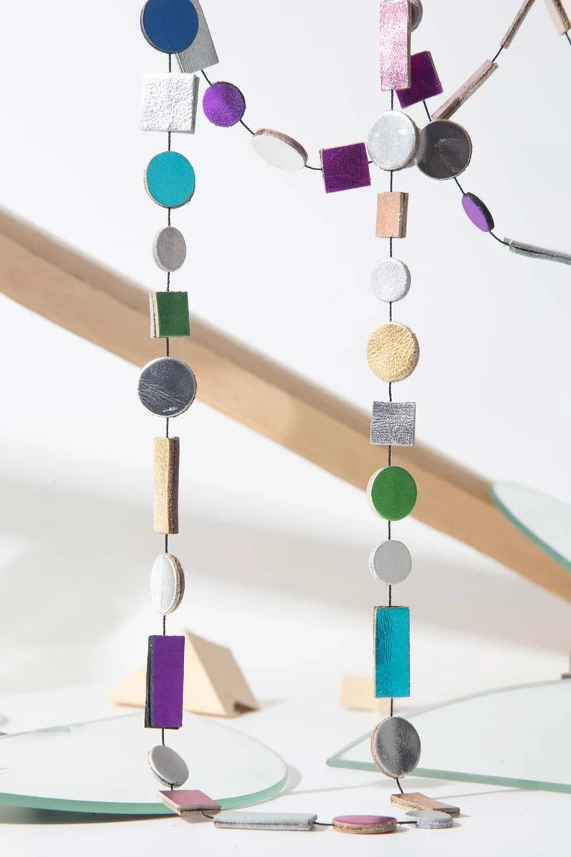 ISKIN SISTERS Bauhaus Long Necklace - BH30SLRB-JN - RAINBOW