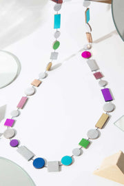ISKIN SISTERS Bauhaus Long Necklace - BH30SLRB-JN - RAINBOW
