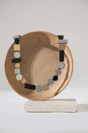 ISKIN SISTERS Bauhaus Round Acrylic Statement - BH09SB - SILVER / BLACK / GOLD