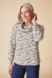 Habitat Soft Speckle Speckled Cowl Top - 11510 - BLACK