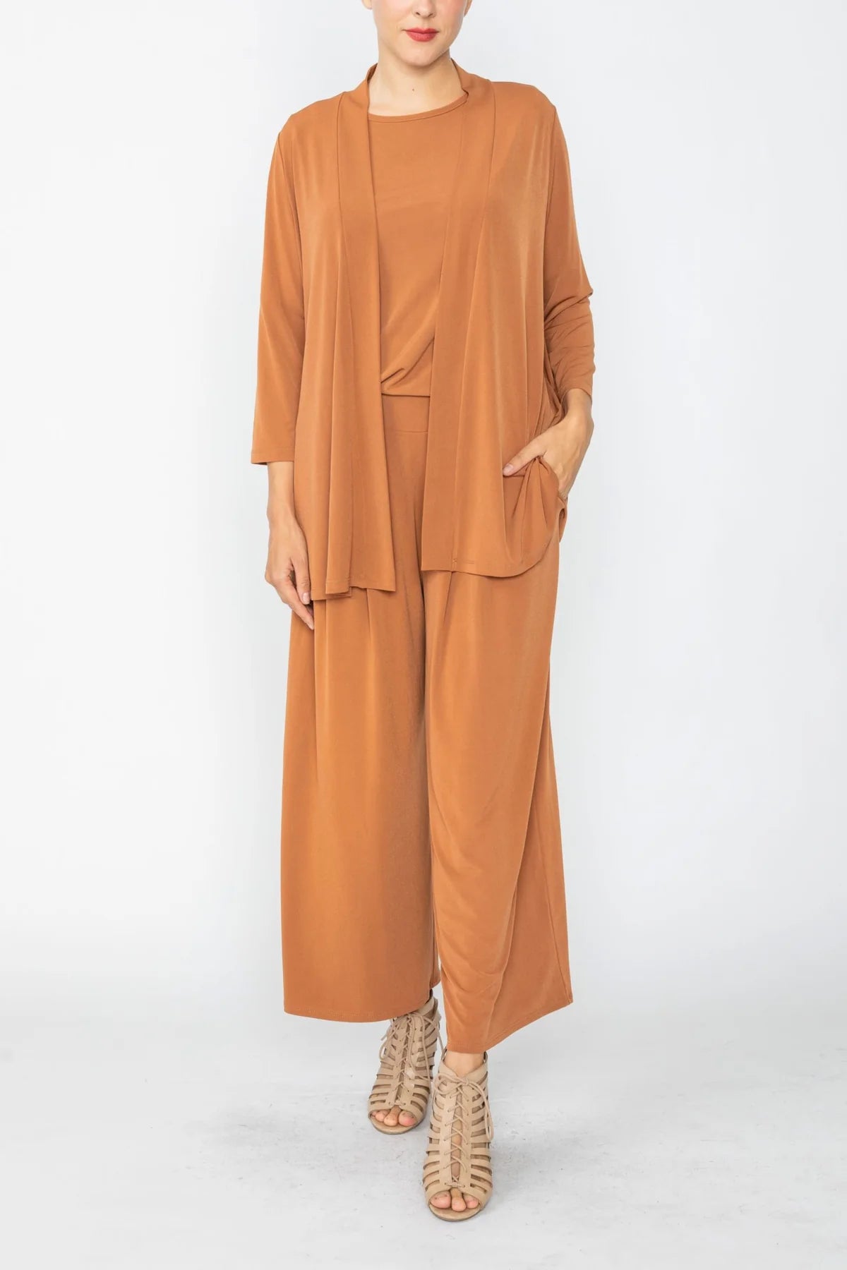IC COLLECTION Pant - C1020P - Cocoa