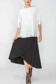 IC COLLECTION Skirt - C1036S - Black