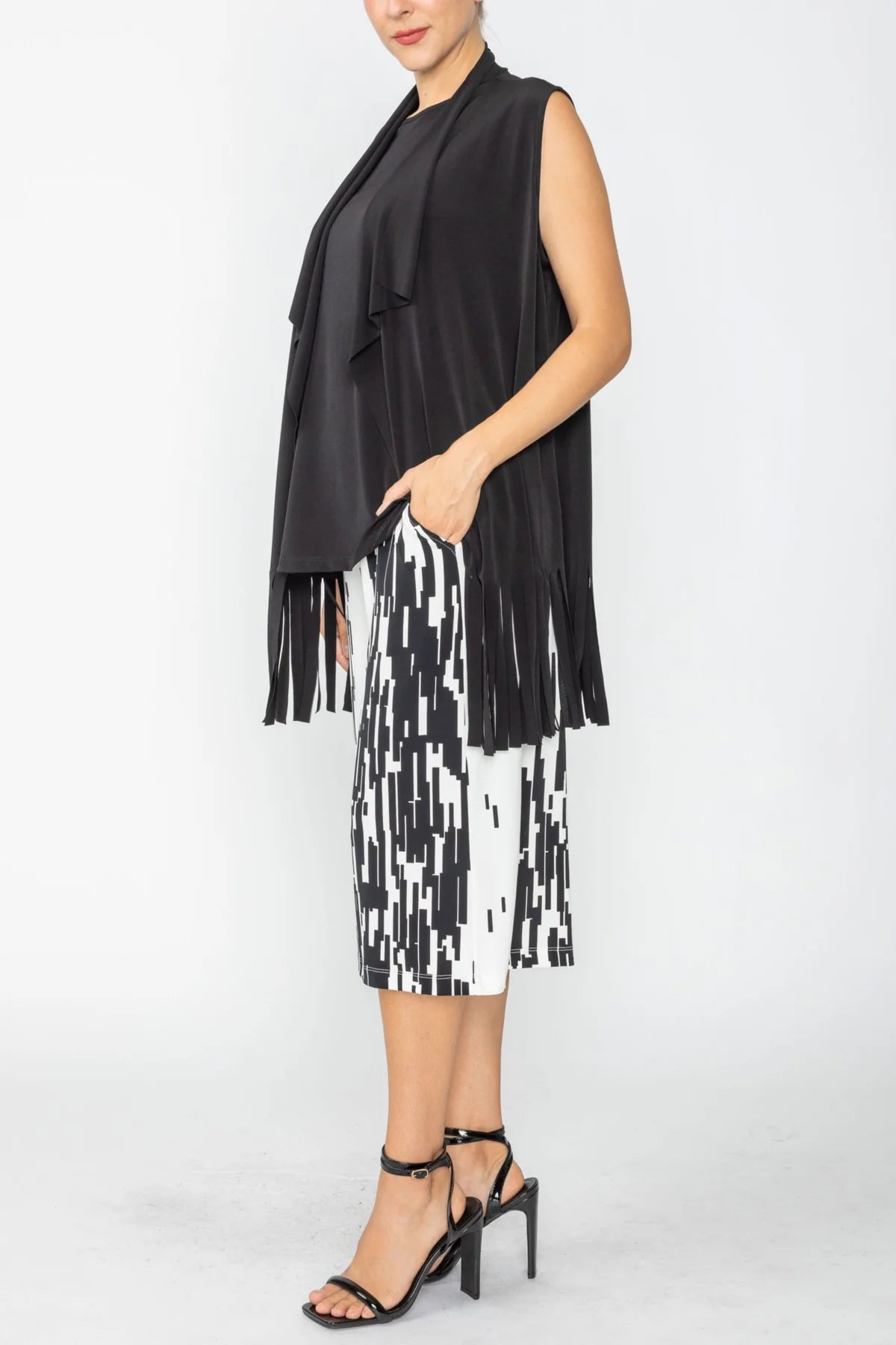 IC COLLECTION Vest - C1042V - Black