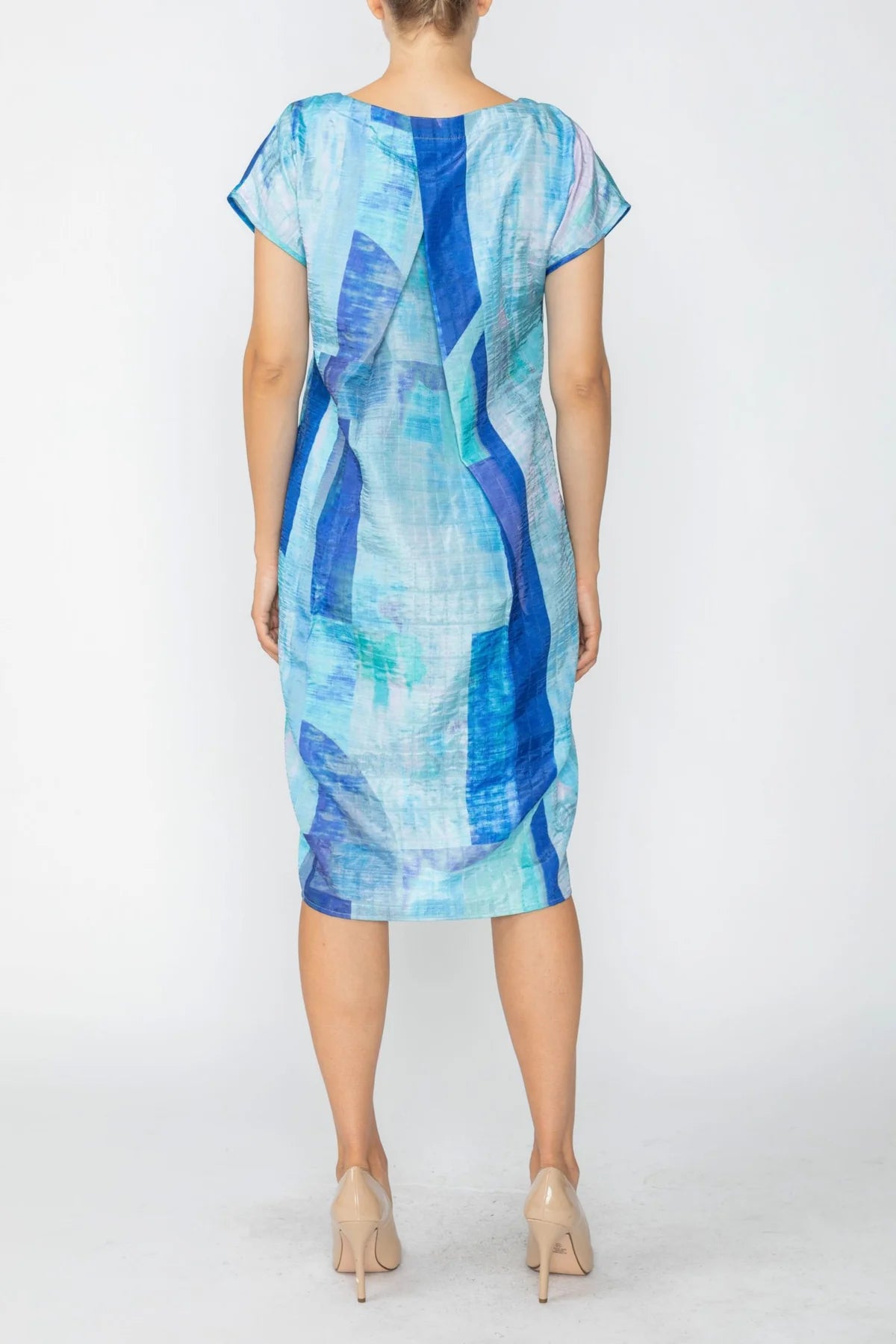 IC COLLECTION Dress - C1046D - Blue