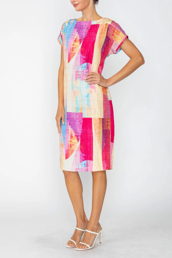 IC COLLECTION Dress - C1046D - Pink