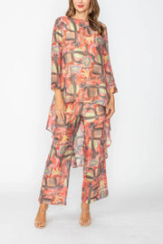 IC COLLECTION Pant - C1104P - Coral