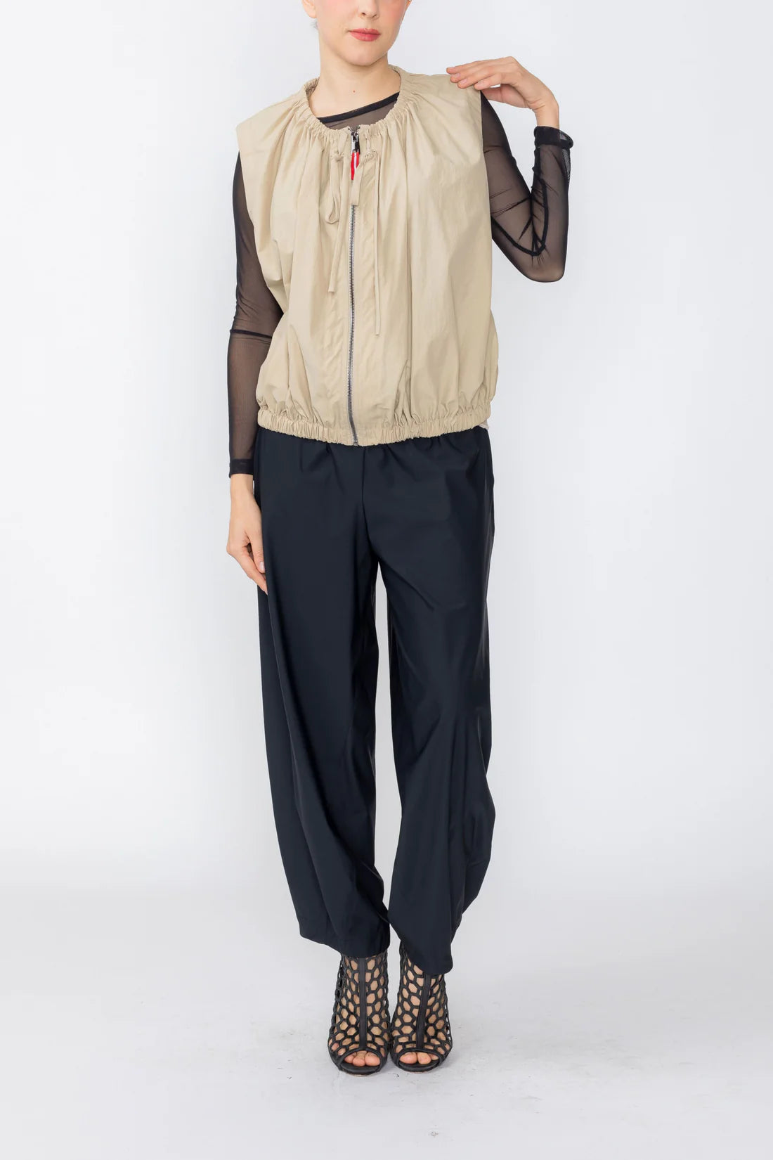 IC COLLECTION Vest - C1137V - KHAKI