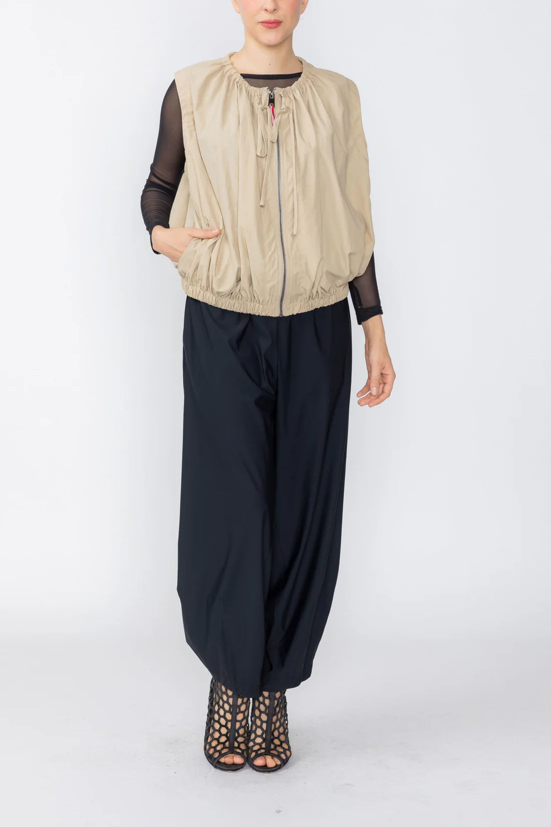 IC COLLECTION Vest - C1137V - KHAKI
