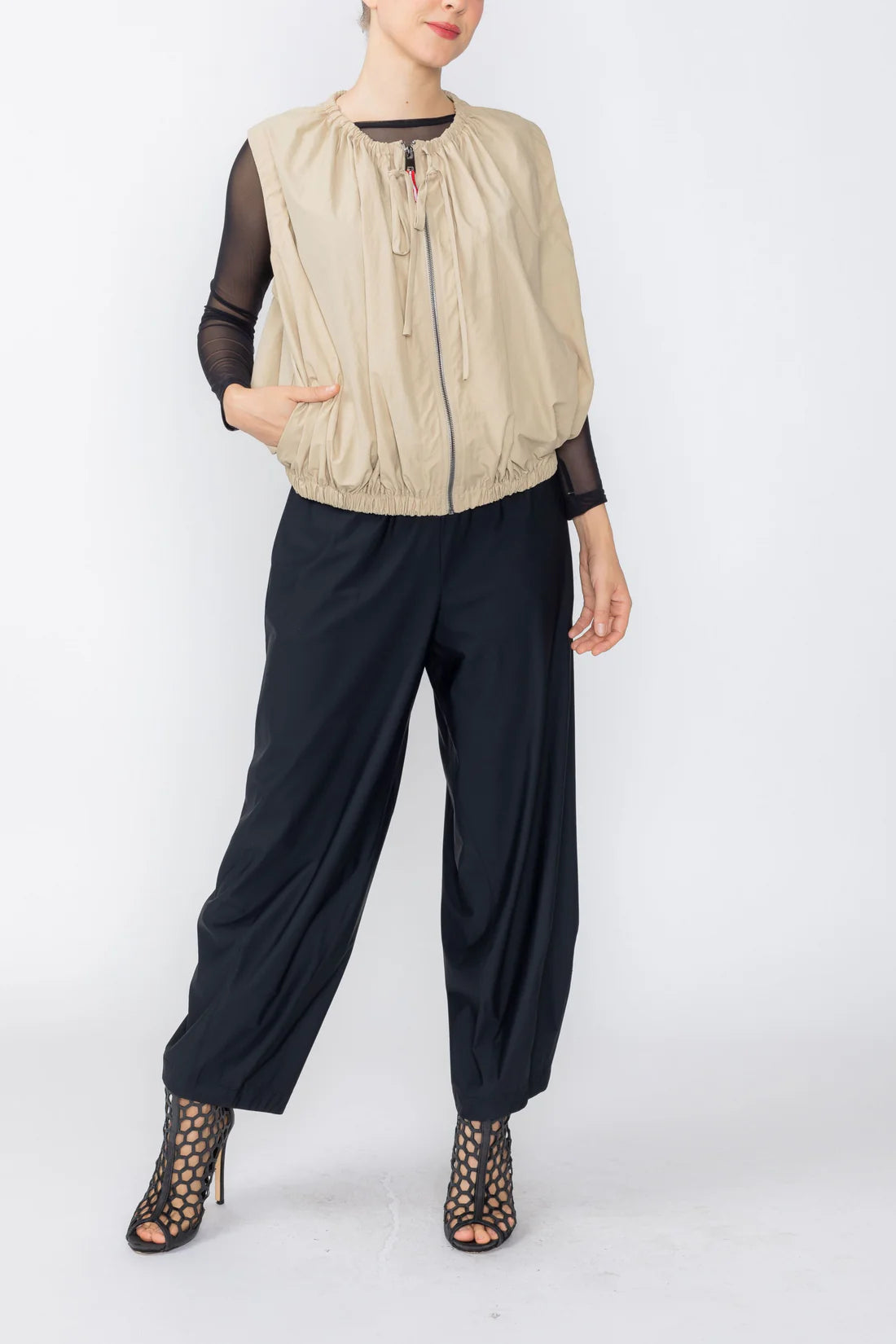 IC COLLECTION Vest - C1137V - KHAKI
