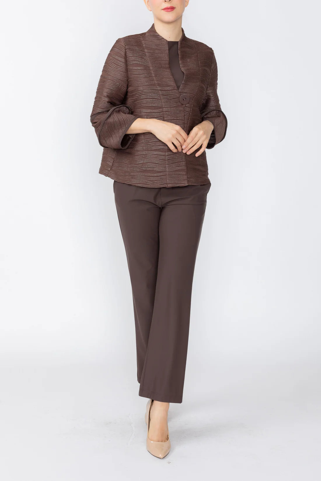 IC COLLECTION Jacket - C1164J - BROWN