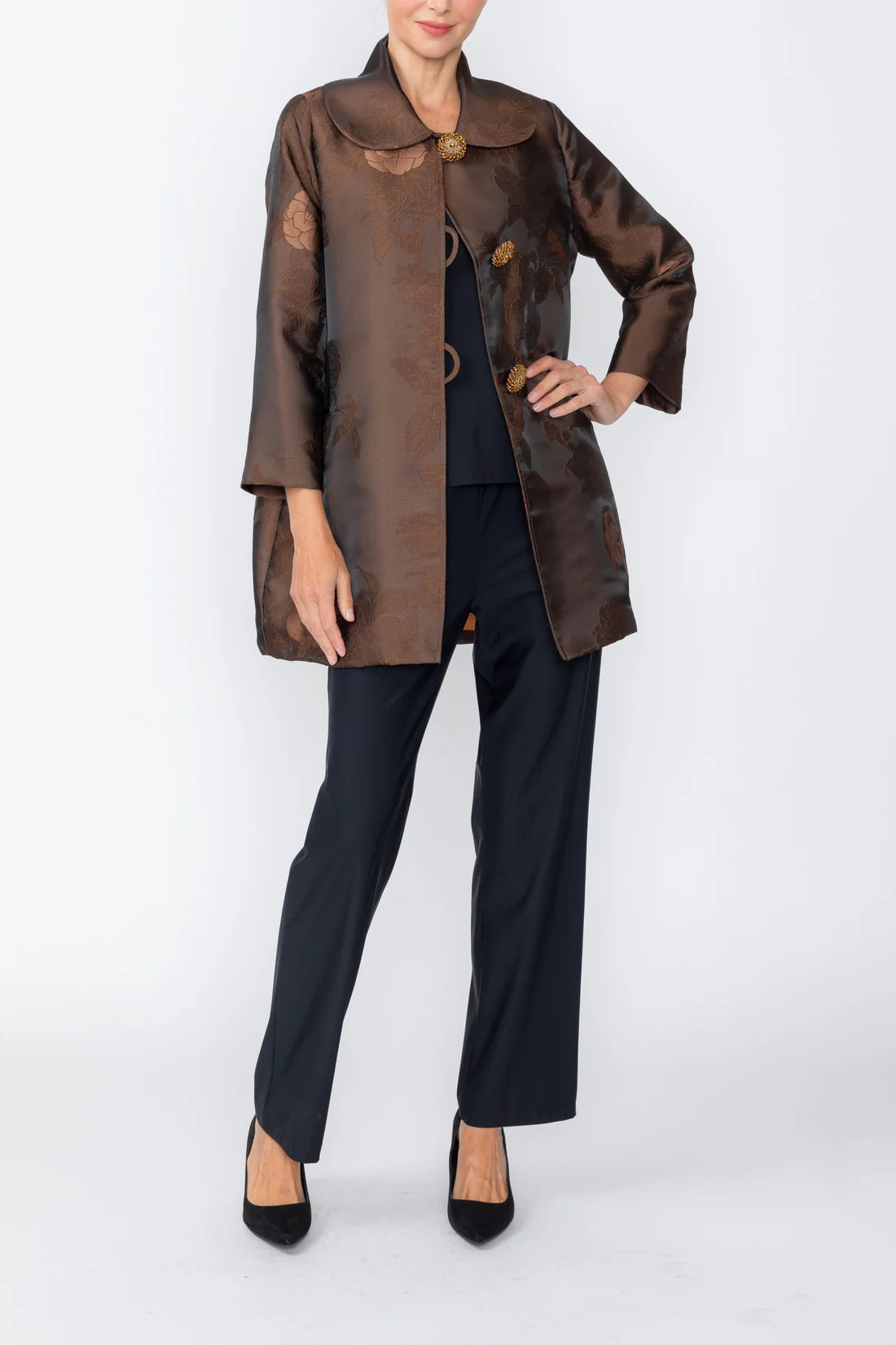 IC COLLECTION Jacket - C1169J - BROWN