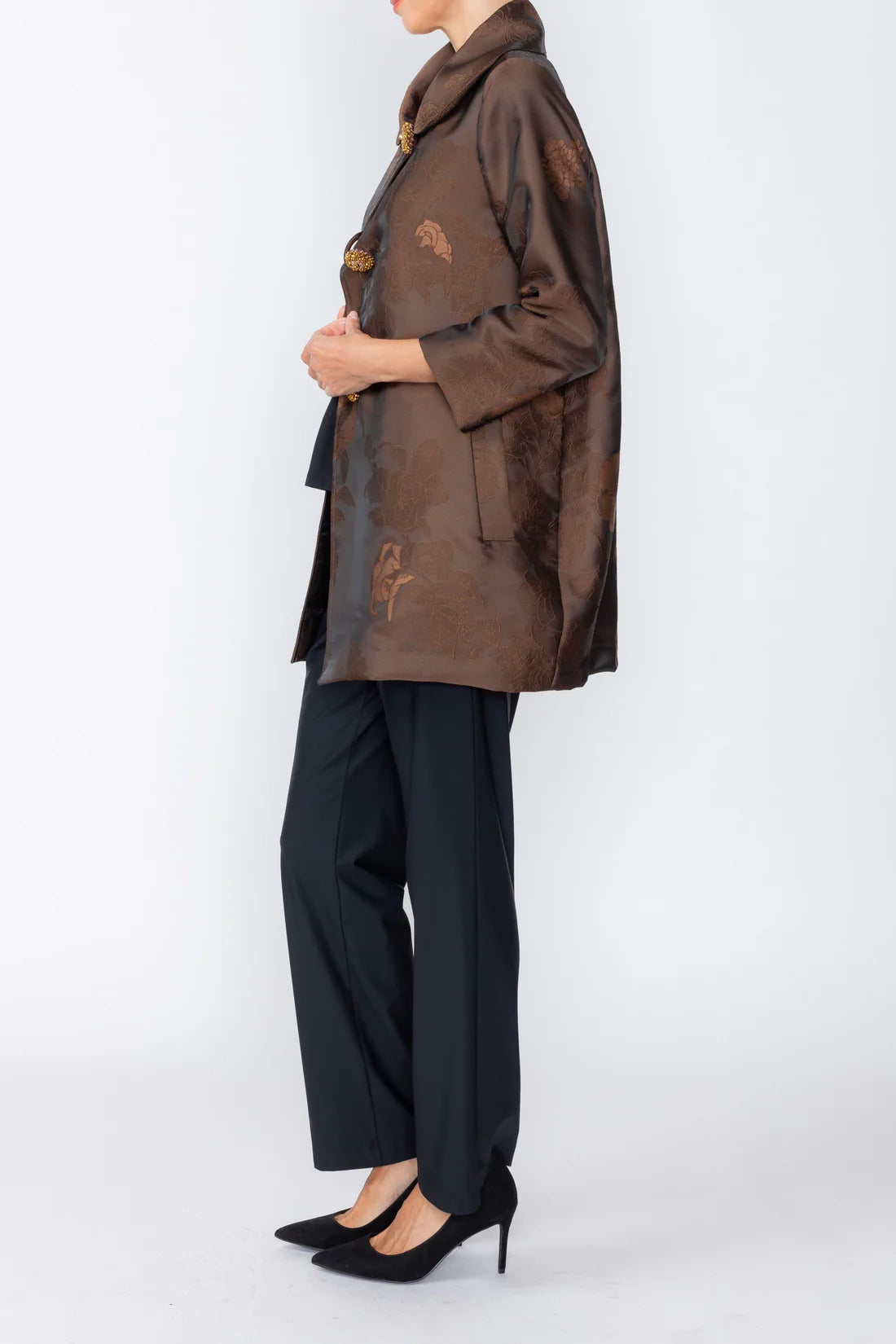 IC COLLECTION Jacket - C1169J - BROWN