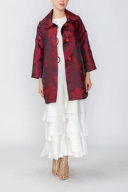 IC COLLECTION Jacket - C1169J - BURGUNDY