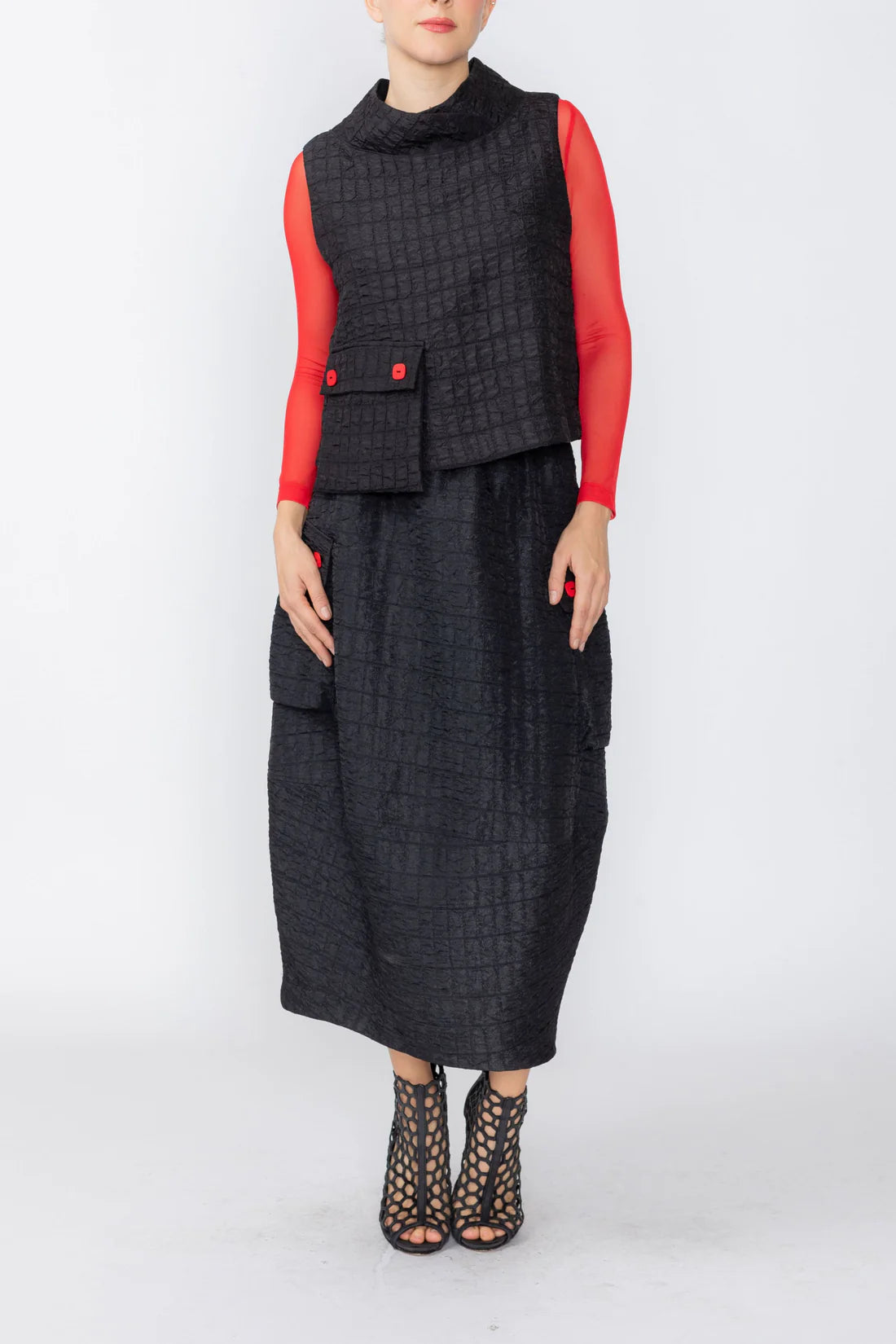 IC COLLECTION Skirt - 1236S - BLACK