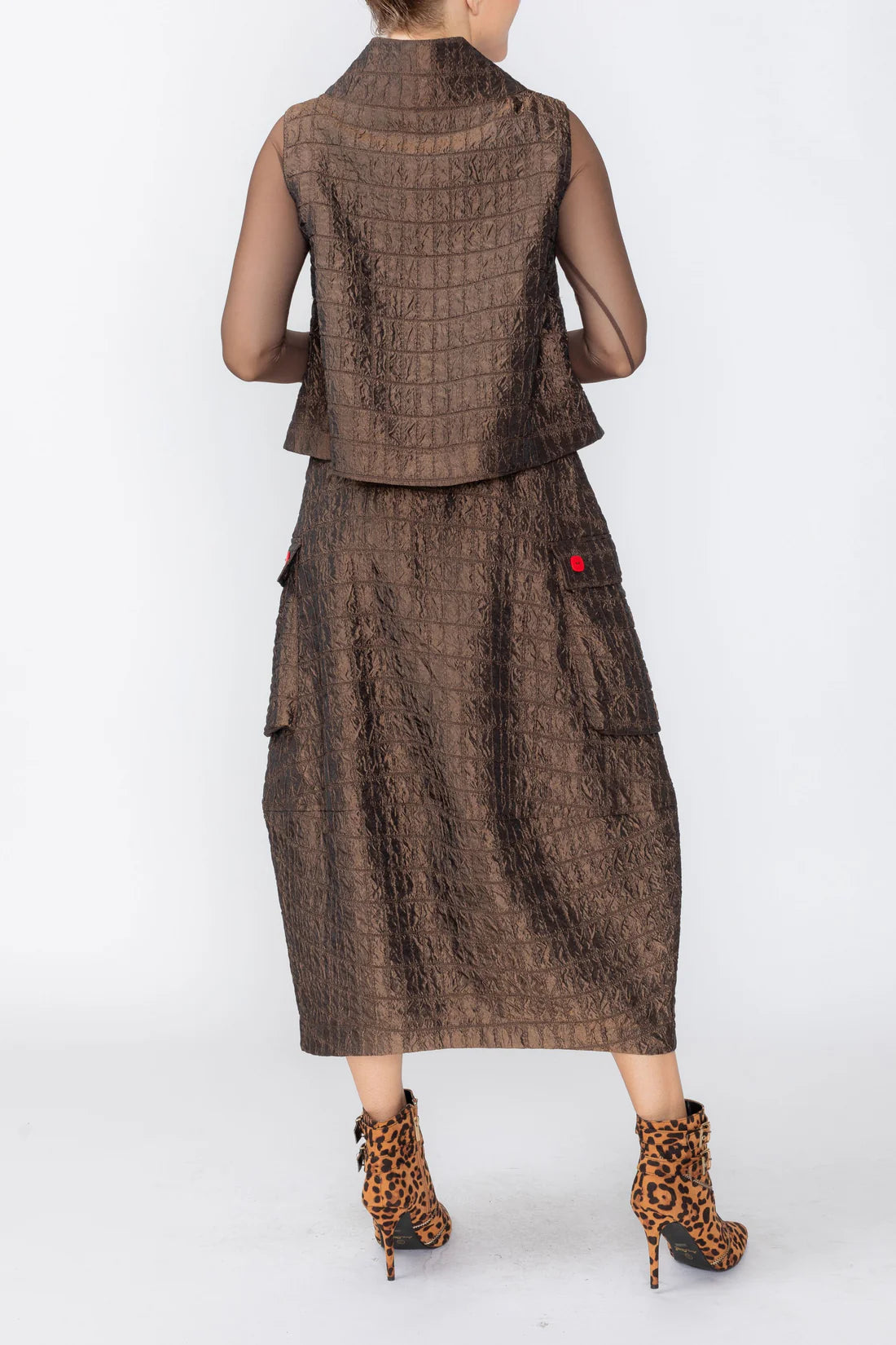 IC COLLECTION Skirt - 1236S - BROWN