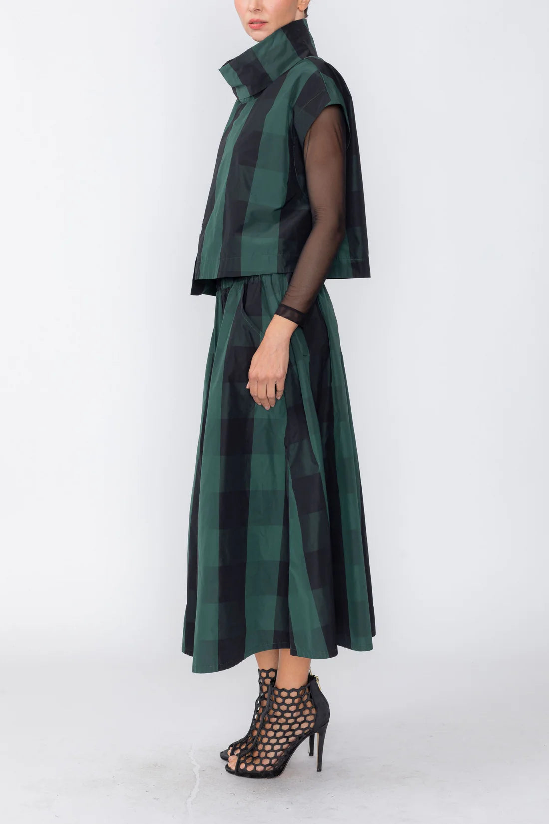 IC COLLECTION Skirt - C1127S - HUNTER GREEN