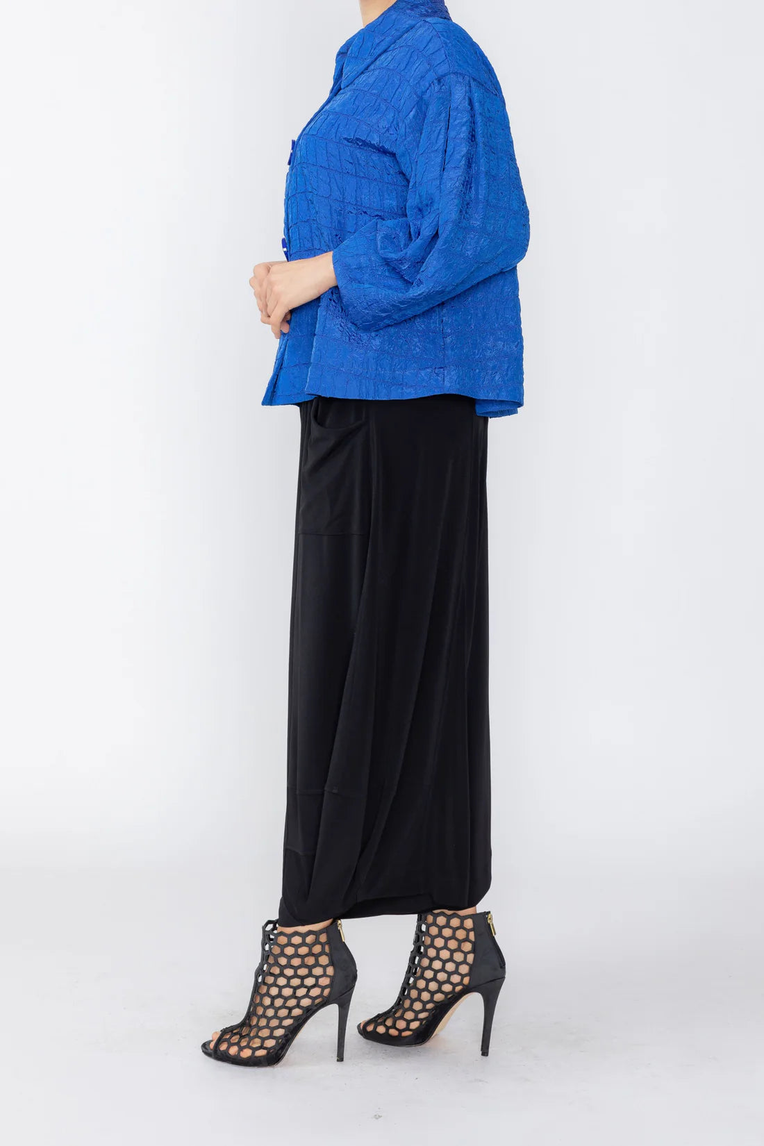 IC COLLECTION Volume Sleeve Jacket - C1224J - ROYAL BLUE