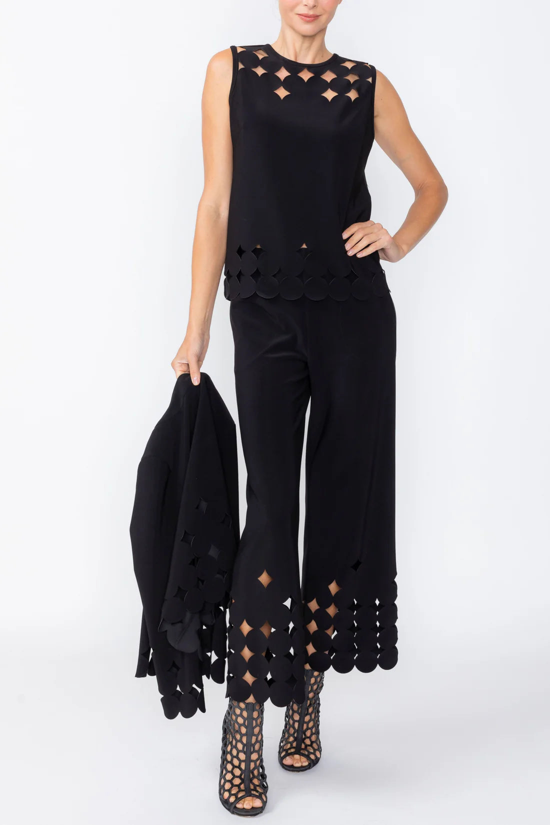 IC COLLECTION Pant - C1237P - BLACK