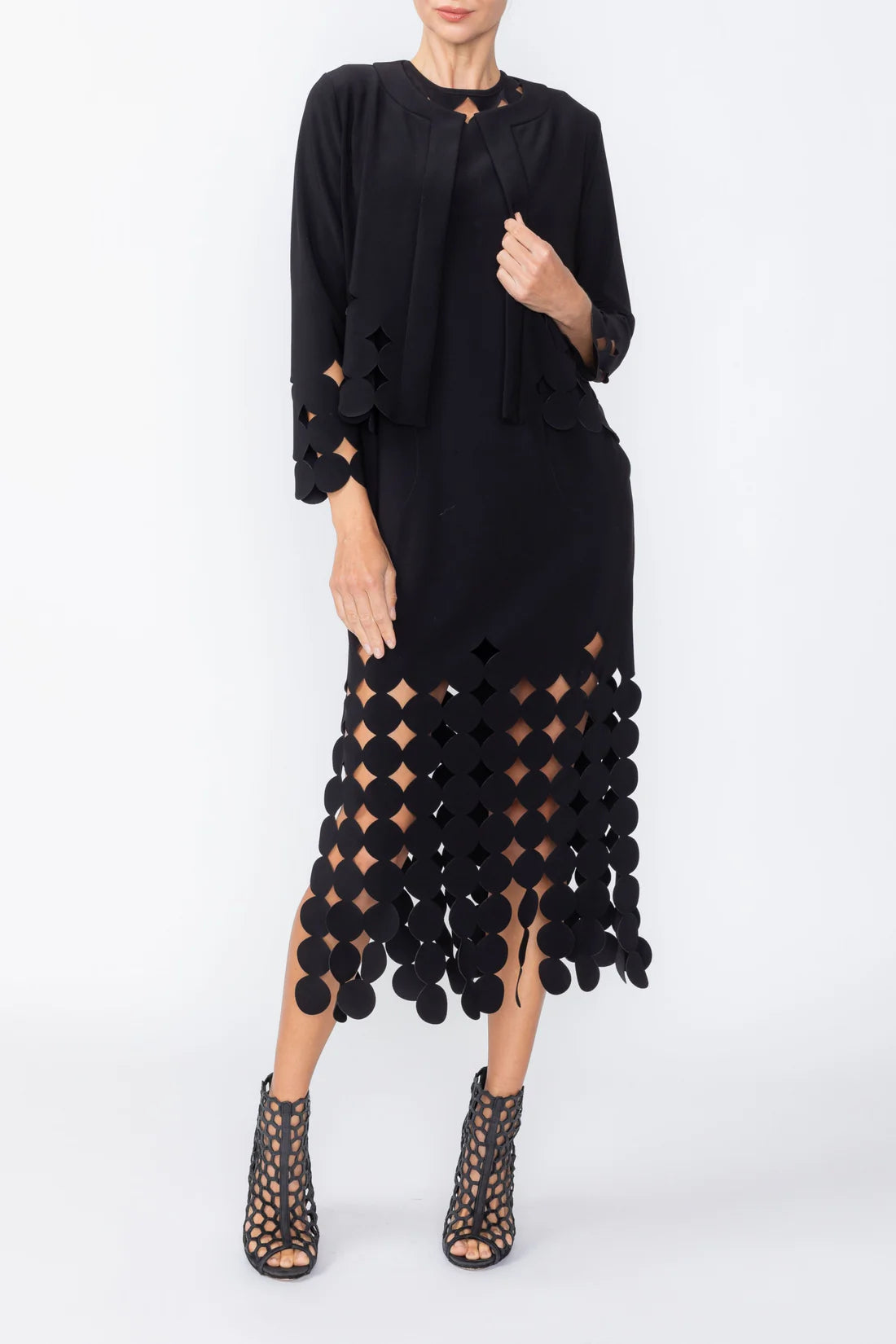 IC COLLECTION Skirt - 1239S - BLACK