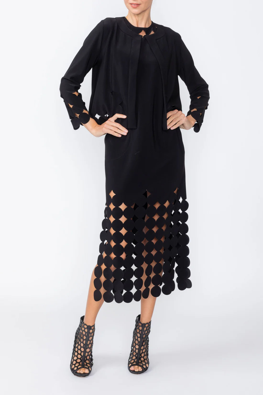 IC COLLECTION Skirt - 1239S - BLACK