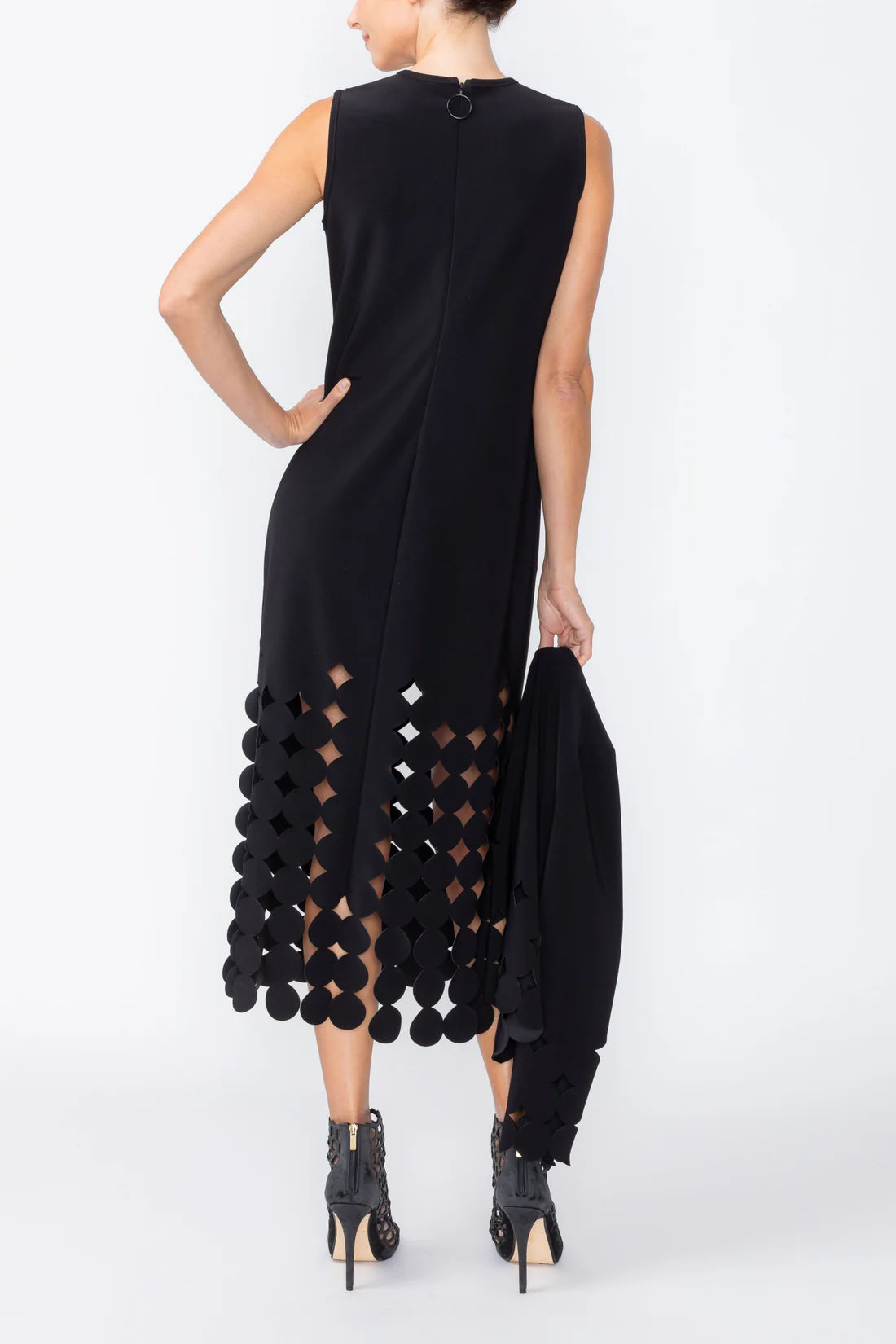 IC COLLECTION Sleeveless Dress - C1240D - BLACK
